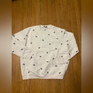 Vinyl Icons Women’s Bow Sweatshirt Top size XL